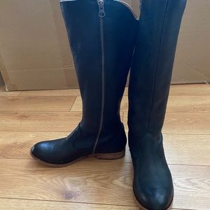 Kork Ease Knee High Black Leather Boots